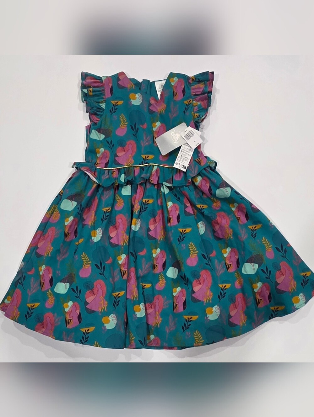 NWT Disney Frozen Teal Ruffle Dress Size 7/8